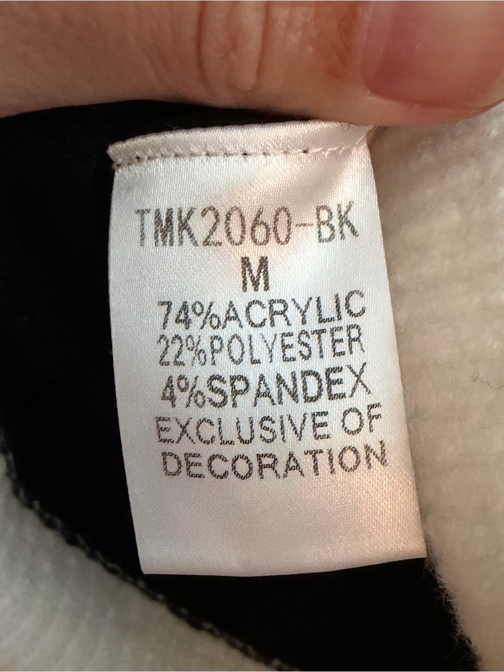 THML Black Drew Top Sweater | Puff Sleeve Contrast Trim | Size M - Picture 7 of 8